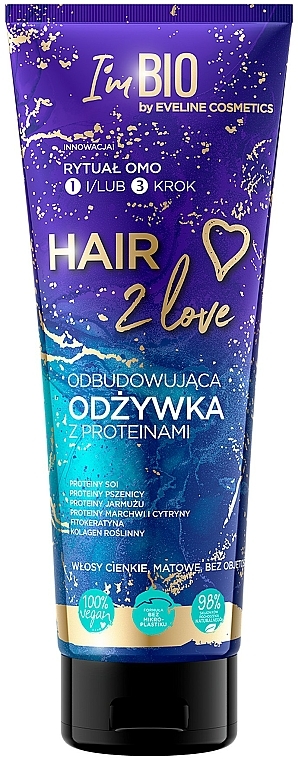 Proteinowa odżywka odbudowująca do włosów - Eveline Cosmetics Hair 2 Love