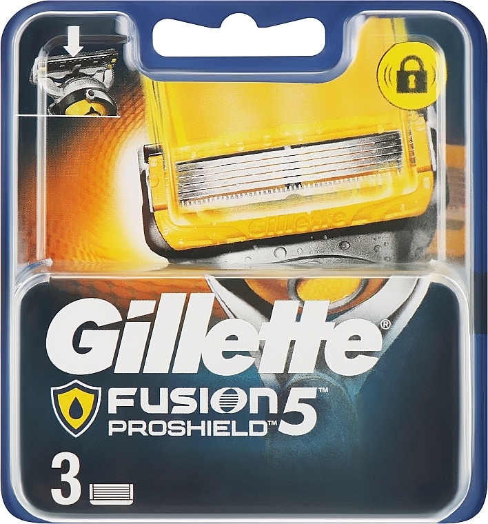 Wymienne wkłady do maszynki do golenia, 3 szt. - Gillette Fusion ProShield — Zdjęcie N1