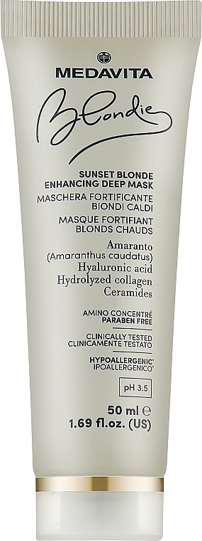 Maska do chłodnych odcieni blondu - Medavita Blondie Ice Blonde Enhancing Deep Mask — Zdjęcie N1