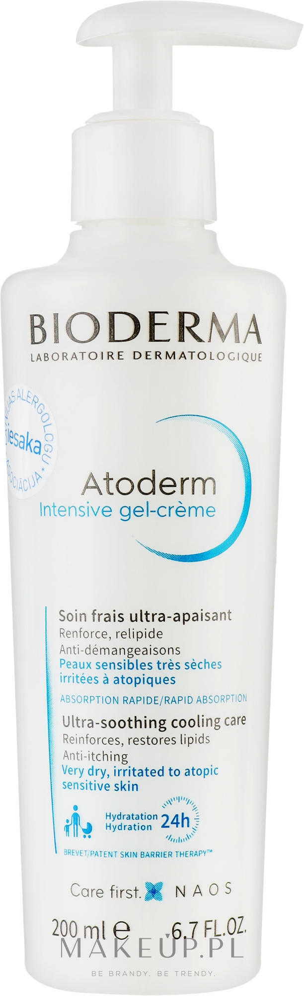 Intensywnie łagodzący żel-krem do twarzy - Bioderma Atoderm Intensive Gel Cream — Zdjęcie 200 ml