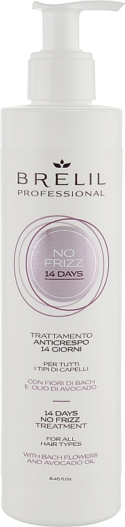 PRZECENA! Wygładzająca odżywka zapobiegająca puszeniu się włosów - Brelil Professional Treatment No Frizz 14 Days * — Zdjęcie N1