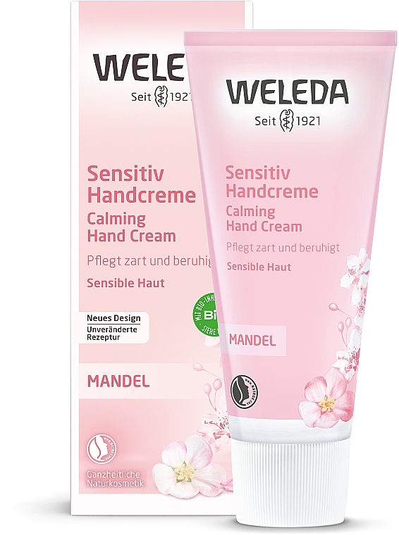Krem z migdałami do wrażliwej skóry dłoni - Weleda Almond Sensitive Skin Hand Cream — Zdjęcie N2