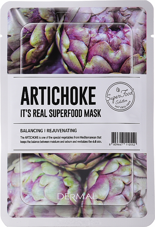 Maseczka do twarzy - Dermal Superfood Artichoke — Zdjęcie N1