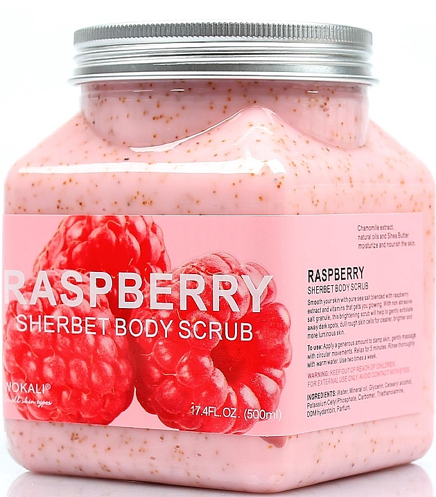 Malinowy peeling do ciała - Wokali Sherbet Body Scrub Raspberry — Zdjęcie N1