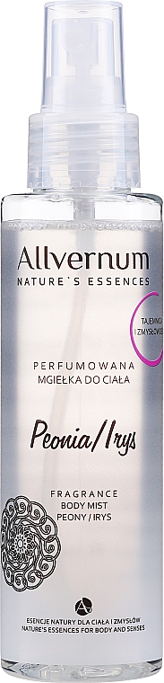 Perfumowana mgiełka do ciała Peonia i irys - Allvernum Nature’s Essences Fragrance Body Mist — Zdjęcie N2