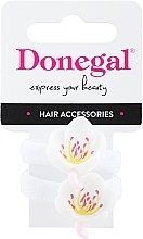 Kup Gumki do włosów, FA-5659, białe kwiaty - Donegal