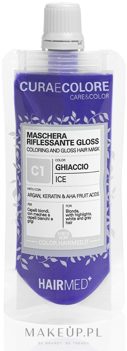 Odżywiająca maska do włosów farbowanych - Hairmed Coloring And Gloss Hair Mask — Zdjęcie C1 - Ice