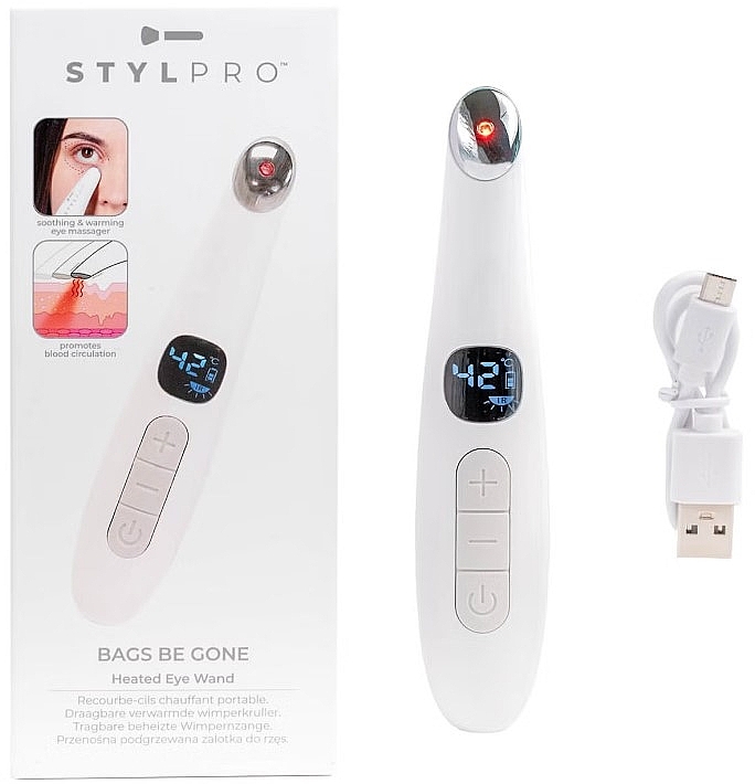 Podgrzewany masażer do okolic oczu - Stylideas Stylpro Bags Be Gone Heated Eye Wand — Zdjęcie N2