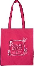 PREZENT! Torba typu shopper, różowa - Lash Brows Good Mornig Beautiful — Zdjęcie N1