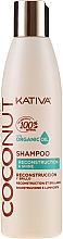 Regenerujący szampon nabłyszczający do włosów - Kativa Coconut Reconstruction & Shine Shampoo — Zdjęcie N5
