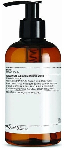 Mydło w płynie do rąk i ciała granat i goji - Evolve Beauty Pomegranate and Goji Aromatic Wash — Zdjęcie N1