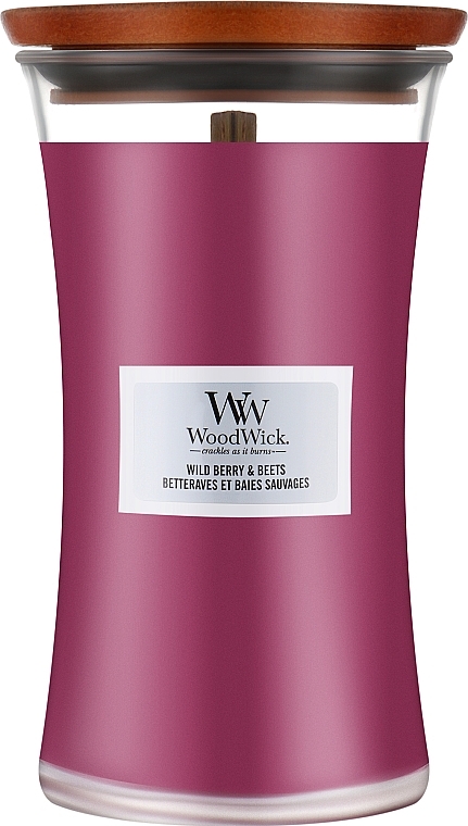 Świeca zapachowa w szkle - Woodwick Hourglass Candle Wild Berry & Beets — Zdjęcie N1