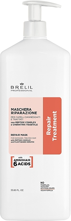 Rewitalizująca maska do włosów - Brelil Repair Treatment Repair Mask — Zdjęcie N3