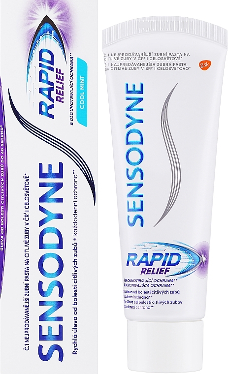 Pasta do zębów Natychmiastowy efekt - Sensodyne Rapid Relief Cool Mint — Zdjęcie N1