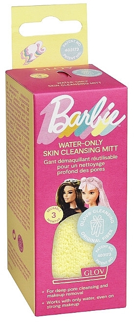 Rękawica do demakijażu Barbie, żółta - Glov Water-Only Cleansing Mitt Barbie Baby Banana — Zdjęcie N2