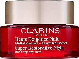 Intensywnie regenerujący krem na noc do cery suchej - Clarins Super Restorative Night For Very Dry Skin — фото N1