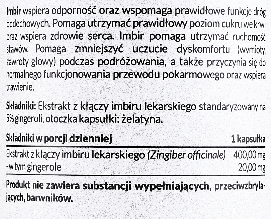 Suplement diety Imbir - PharmoVit Classic Imbir Extract — Zdjęcie N2