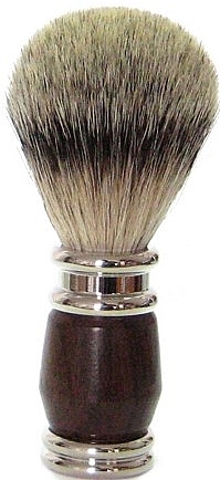 Pędzel do golenia, delikatne włosie, drewno różane - Golddachs Shaving Brush Finest Badger Rose Wood Silver — Zdjęcie N1