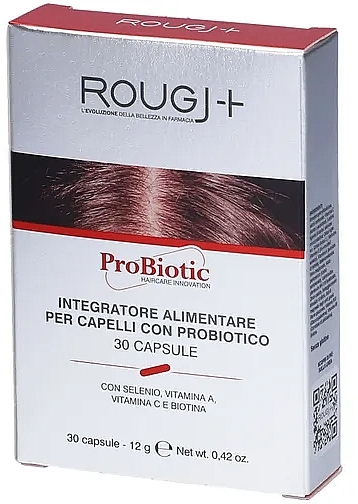 Suplement probiotyczny przeciw wypadaniu włosów w kapsułkach - Rougj+ ProBiotic Integratore Anticaduta Probiotic in Capsule — Zdjęcie N1