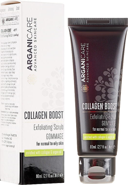 Peeling do twarzy - Arganicare Collagen Boost Exfoliating Scrub — Zdjęcie N1