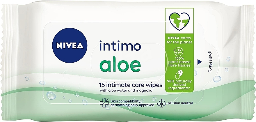 Chusteczki do higieny intymnej - NIVEA Intimo Aloe Water — Zdjęcie N1