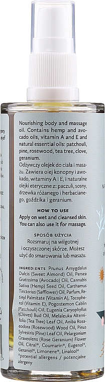 Naturalny olejek odżywczy do ciała Zielono mi - Hagi Herbal Sense Body Oil — Zdjęcie N2