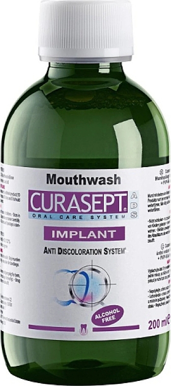 Płukanka do implantów z chlorheksydyną 0,2% - Curaprox Curasept ADS Implant Protective — Zdjęcie N2