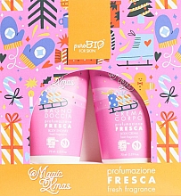 Zestaw - PuroBio Cosmetics Magic Xmas Fresh Fragrance (sh/gel/75ml + b/cr/75ml)  — Zdjęcie N1