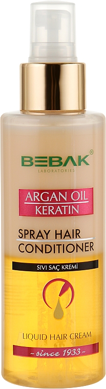 Odżywka w sprayu do włosów Argan i keratyna - Bebak Laboratories Argan&Keratin Oil — Zdjęcie N1