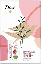 Zestaw - Dove Naturally Caring Gift Set (b/wash/250ml + b/lot/225ml) — Zdjęcie N1