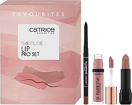 Zestaw do makijażu ust - Catrice The Nude Lip PRO Set (l/booster/3.5ml + l/liner/0.3g + lipstick/3.5g) — Zdjęcie N1