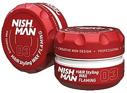 Wosk do stylizacji włosów dla mężczyzn - Nishman Hair Styling Wax 03 Flaming  — Zdjęcie N1