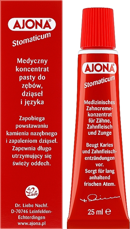 Koncentrat pasty do zębów na krwawiące dziąsła i choroby przyzębia - Ajona — Zdjęcie N2