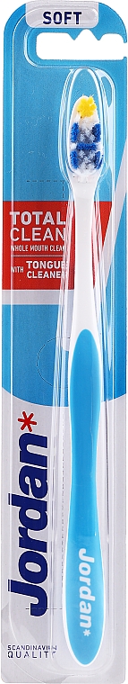 Miękka szczoteczka do zębów, błękitna - Jordan Total Clean — фото N1