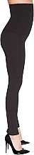 Damskie elastyczne legginsy z efektem push-up Bella, black - Bas Bleu — Zdjęcie N2