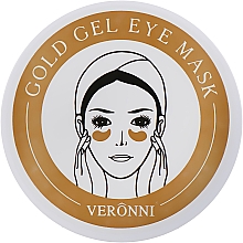 Kup Odmładzające hydrożelowe płatki pod oczy ze złotem, kwasem hialuronowym i kolagenem - Veronni Gold Gel Eye Mask