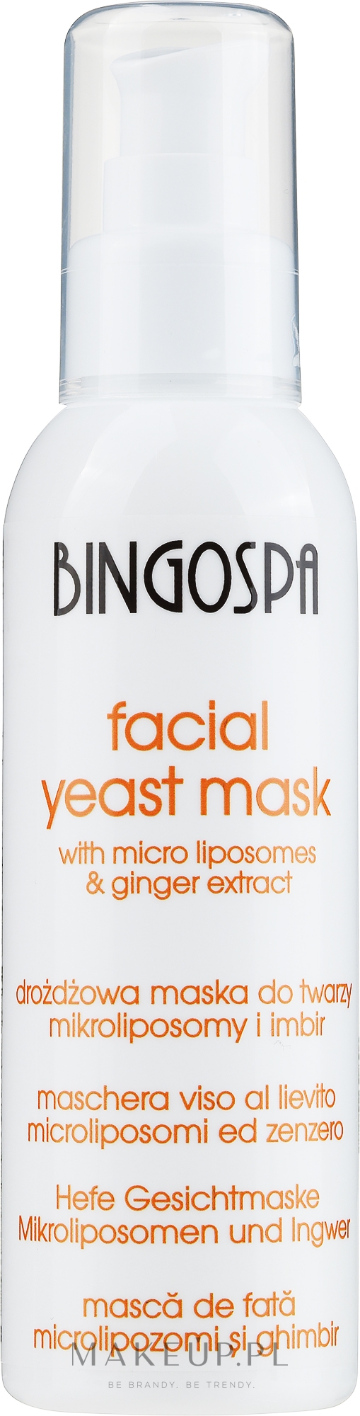 Drożdżowa maska do twarzy z wyciągiem z imbiru - BingoSpa Mask To Face With The Extract Of Ginger — Zdjęcie 150 g