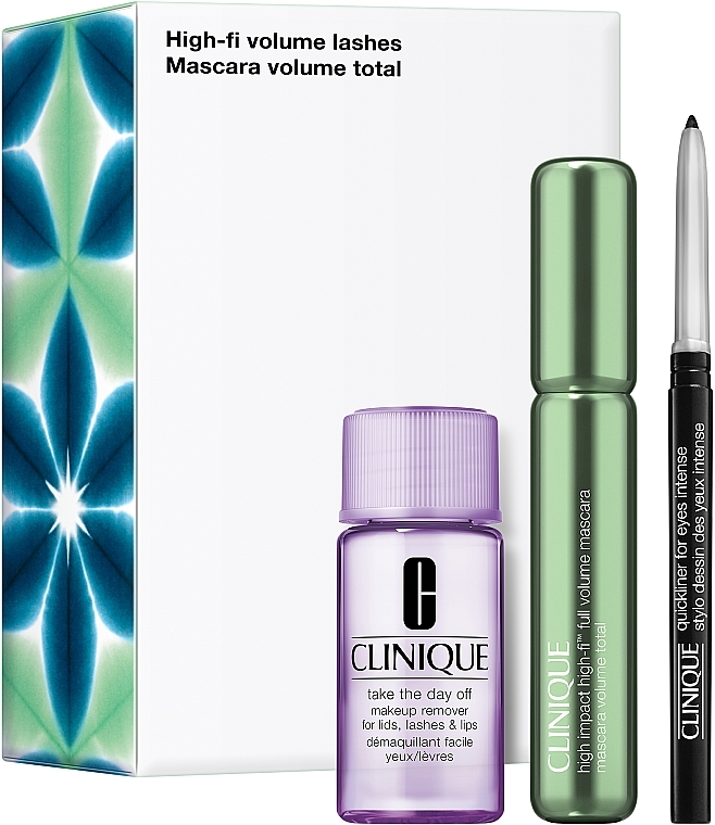 Zestaw - Clinique High-Fi Volume Lashes (mascara/10ml + eye/pen/0.14g + remover/30ml) — Zdjęcie N1