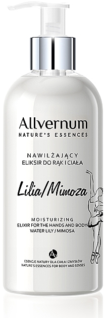 Nawilżający eliksir do rąk i ciała Lilia i mimoza - Allvernum Nature’s Essences — Zdjęcie N1