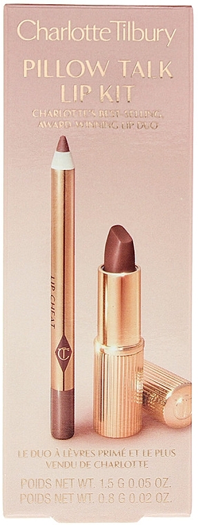 Zestaw do makijażu ust (liner 0.8 g + lipstick 1.5 g) - Charlotte Tilbury Pillow Talk Lip Kit — Zdjęcie N2