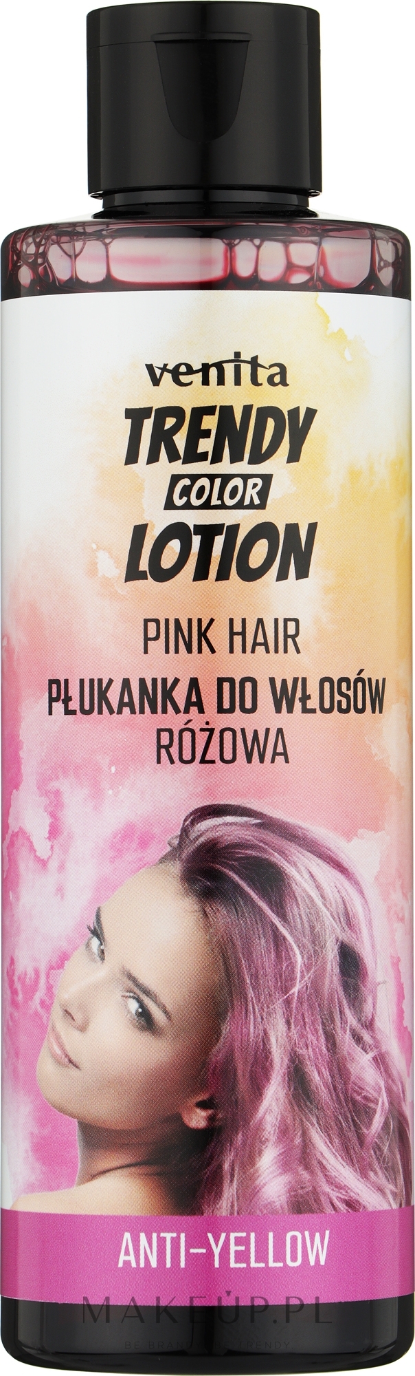 Płukanka do włosów blond i siwych Różowe refleksy - Venita Salon Anti-Yellow — Zdjęcie 200 ml