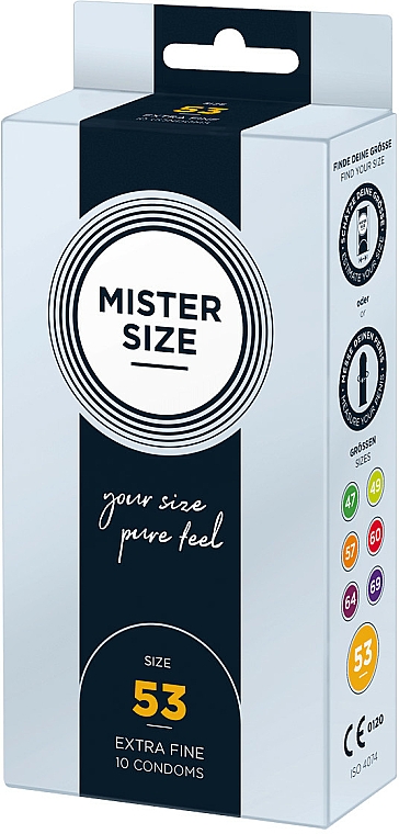 Prezerwatywy lateksowe, rozm. 53, 10 szt. - Mister Size Extra Fine Condoms — Zdjęcie N2