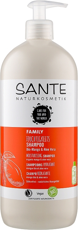 PRZECENA! Bioszampon nawilżający Mango i Aloes - Sante Family Moisturising Shampoo * — Zdjęcie N1