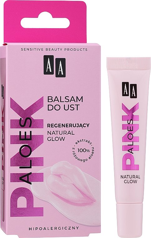 Rewitalizujący balsam do ust - AA Pink Aloes Regenerating Natural Glow Lip Balm — Zdjęcie N4