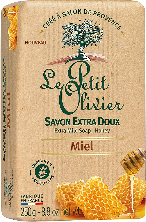 Delikatne miodowe mydło kosmetyczne - Le Petit Olivier Extra mild soap Honey — Zdjęcie N2