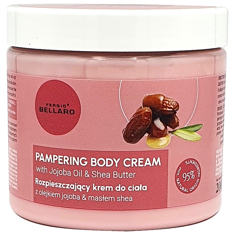 Krem do pielęgnacji ciała z olejem jojoba i masłem shea - Fergio Bellaro Pampering Body Cream — Zdjęcie N1