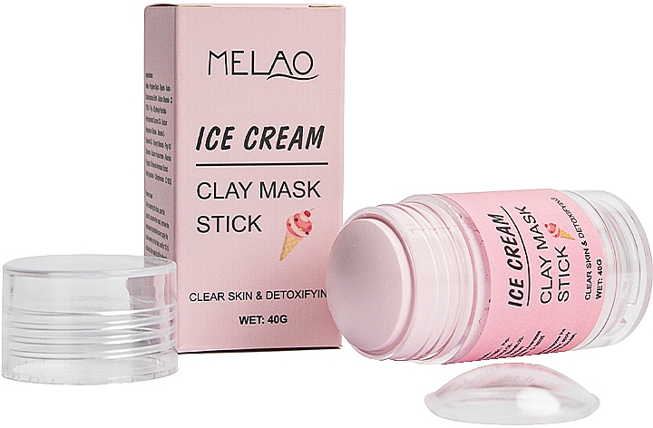 Glinkowa maska w sztyfcie do twarzy Lody - Melao Ice Cream Clay Mask Stick — Zdjęcie N3