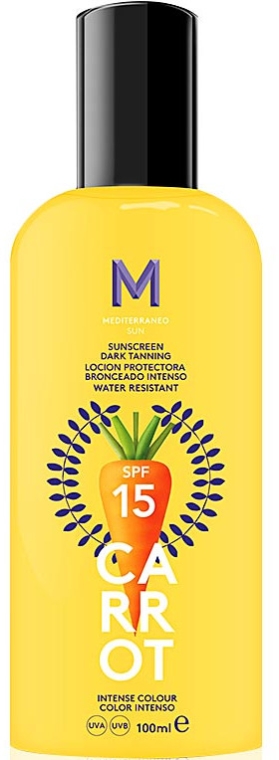 Krem do opalania SPF 15 - Mediterraneo Sun Carrot Sunscreen Dark Tanning — Zdjęcie N1