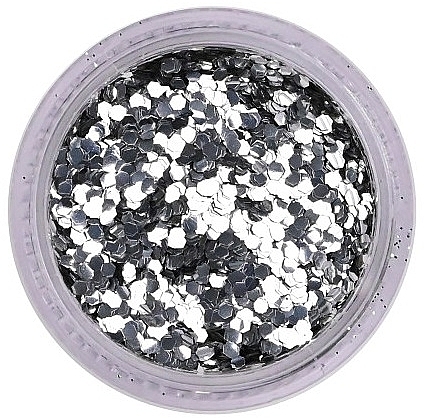 Brokat do zdobienia paznokci - Nailmatic Pure Glitter Large Silver Glitter — Zdjęcie N2