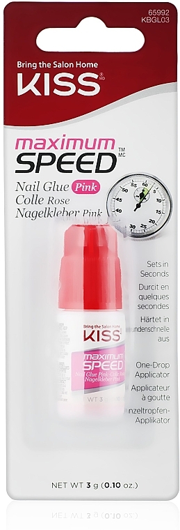 Klej do paznokci - Kiss Mega Hold Pink Glue